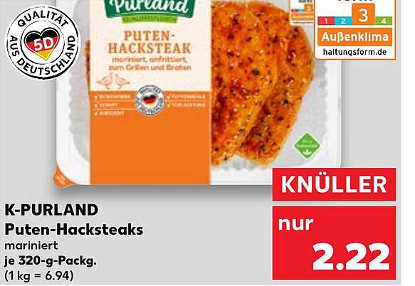 K-PURLAND Puten-Hacksteaks