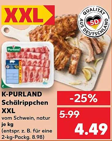 K-PURLAND Schälrippchen XXL