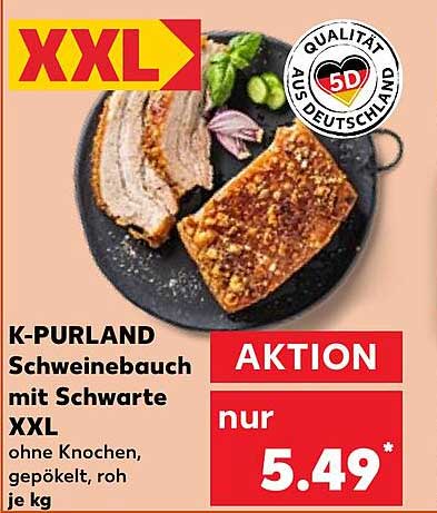 K-PURLAND Schweinebauch mit Schwarte XXL