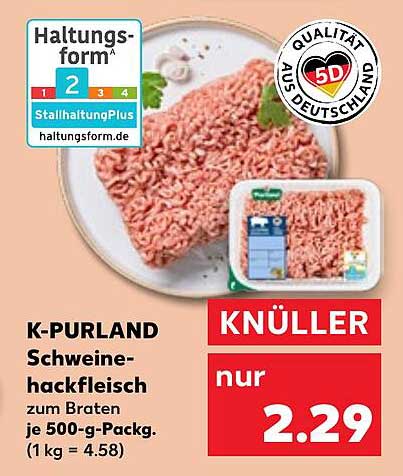 K-PURLAND Schweinehackfleisch