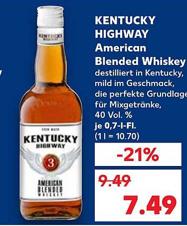 KENTUCKY HIGHWAY American Blended Whiskey