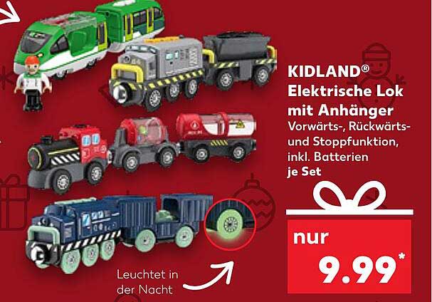 KIDLAND® Elektrische Lok mit Anhänger