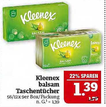 Kleenex balsam Taschentücher