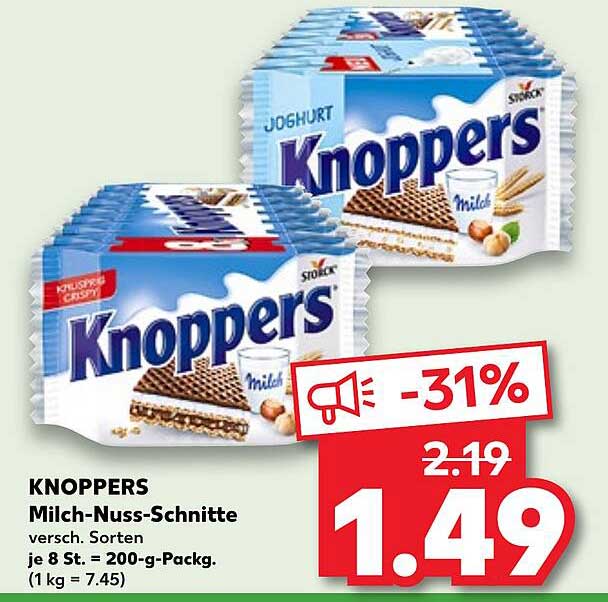 KNOPPERS Milch-Nuss-Schnitte