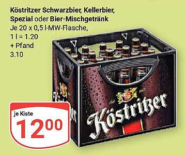 Köstritzer Schwarzbier, Kellerbier, Spezial oder Bier-Mischgetränk