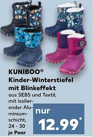 KUNIBOO® Kinder-Winterstiefel mit Blin效果