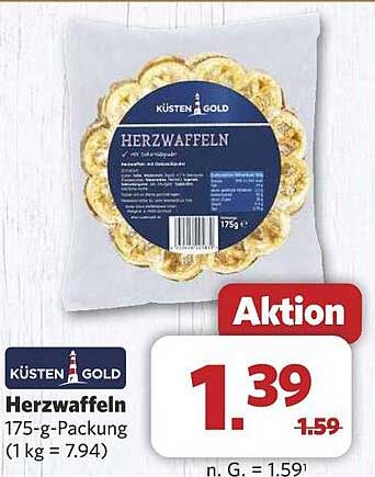 KÜSTEN GOLD Herzwaffeln