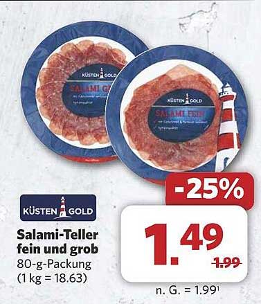 KÜSTEN GOLD Salami-Teller fein und grob