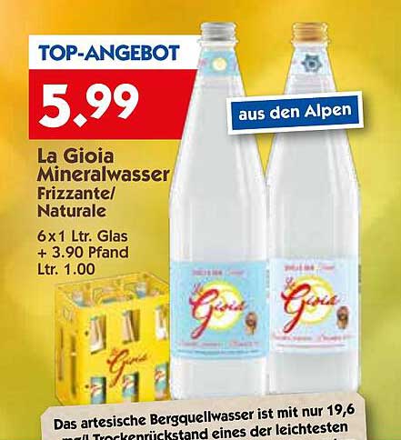 La Gioia Mineralwasser Frizzante/Naturale