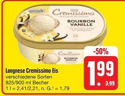 Langnese Cremissimo Eis Bourbon Vanille