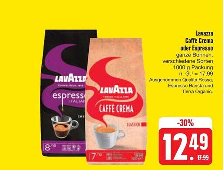 Lavazza Caffè Crema oder Espresso