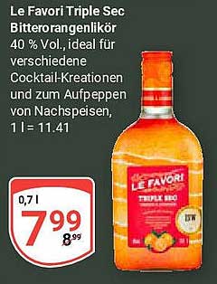 Le Favori Triple Sec Bitterorangenlikör