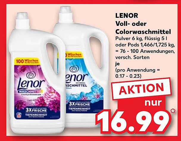 LENOR Voll- oder Colorwaschmittel