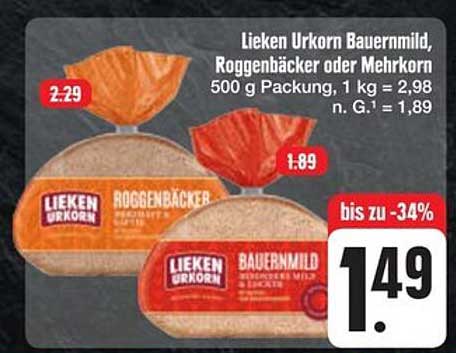 Lieken Urkorn Bauernmilch, Roggenbäcker oder Mehrkorn