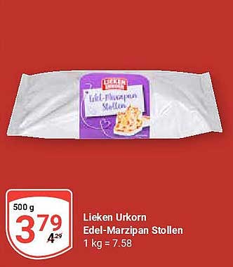 Lieken Urkorn Edel-Marzipan Stollen