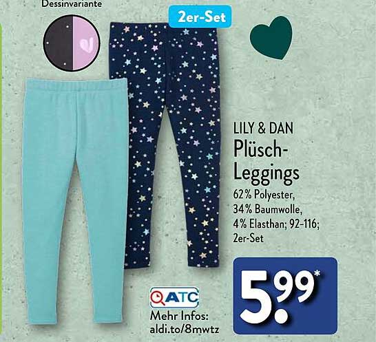 LILY & DAN Plüsch-Leggings