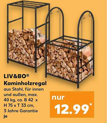 LIV&BO® Kaminholzregal