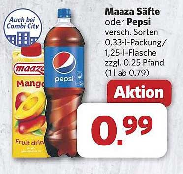 Maaza Säfte oder Pepsi