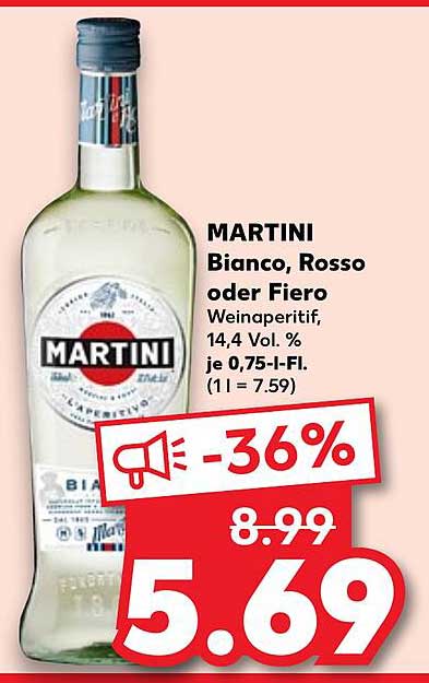 MARTINI Bianco, Rosso oder Fiero