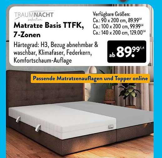 Matratze Basis TTFK, 7-Zonen