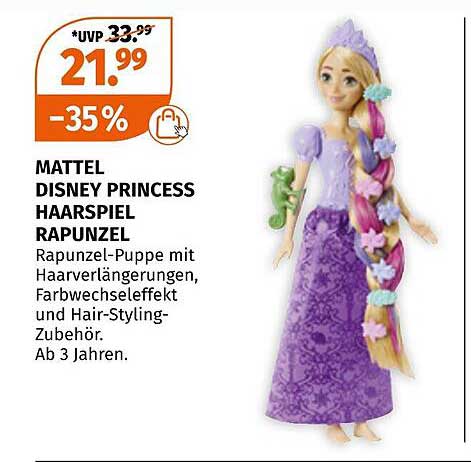 MATTEL DISNEY PRINCESS HAARSPIEL RAPUNZEL