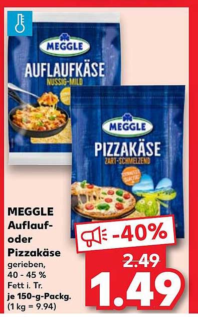 MEGGLE Auflauf- oder Pizzakäse