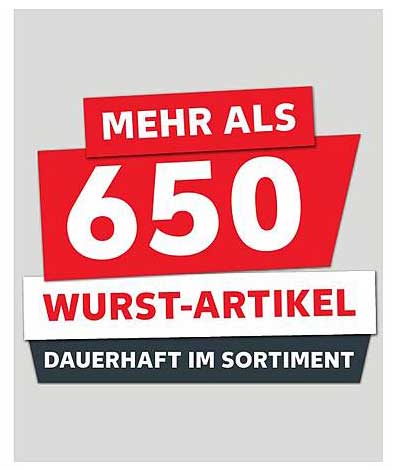 MEHR ALS 650 WURST-ARTIKEL