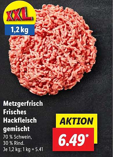 Metzgerfrisch Frisches Hackfleisch gemischt