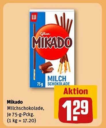 Mikado Milsschokolade