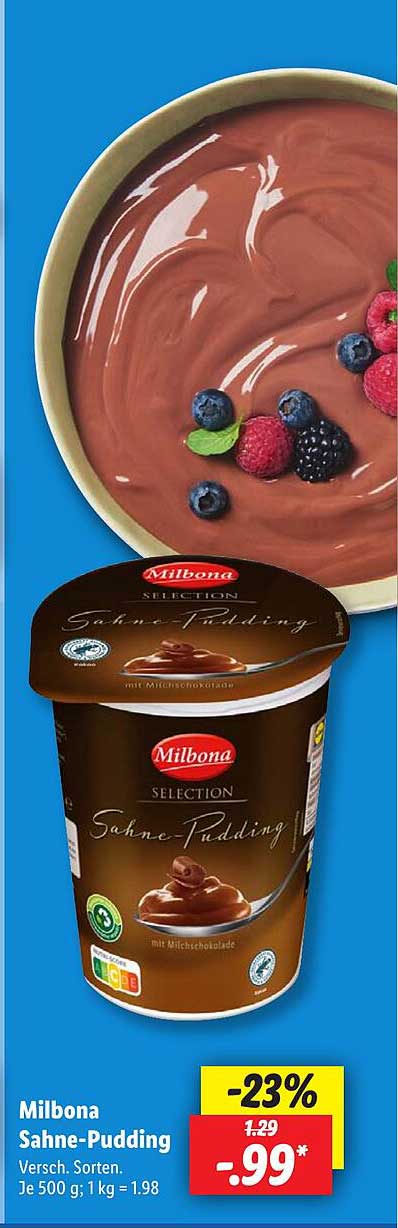 Milbona Sahne-Pudding