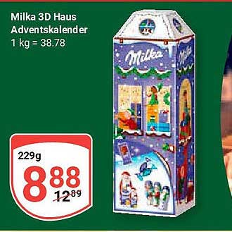 Milka 3D Haus Adventskalender