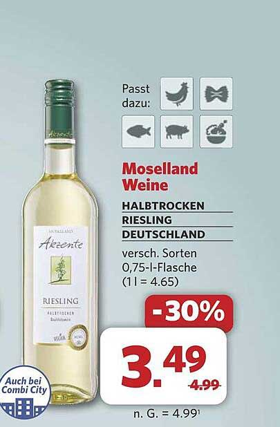 Moselland Weine HALBTROCKEN RIESLING DEUTSCHLAND