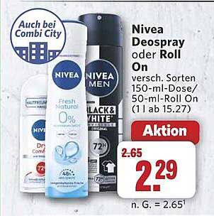 Nivea Deospray oder Roll On