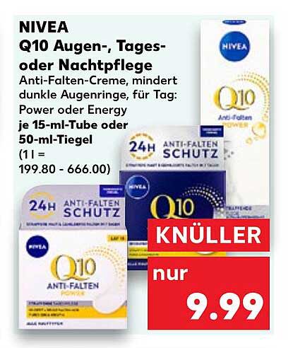 NIVEA Q10 Augen-, Tages- oder Nachtpflege