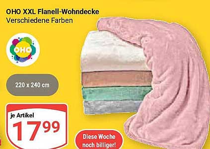 OHO XXL Flanell-Wohndecke