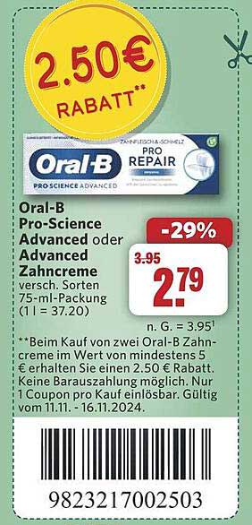 Oral-B Pro-Science Advanced oder Advanced Zahnpasta