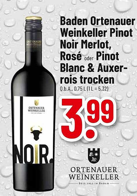 Ortenauer Weinkeller Pinot Noir Merlot, Rosé oder Pinot Blanc & Auxerrois trocken