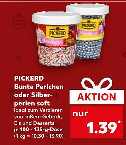 PICKERD Bunte Perlen oder Silberperlen soft