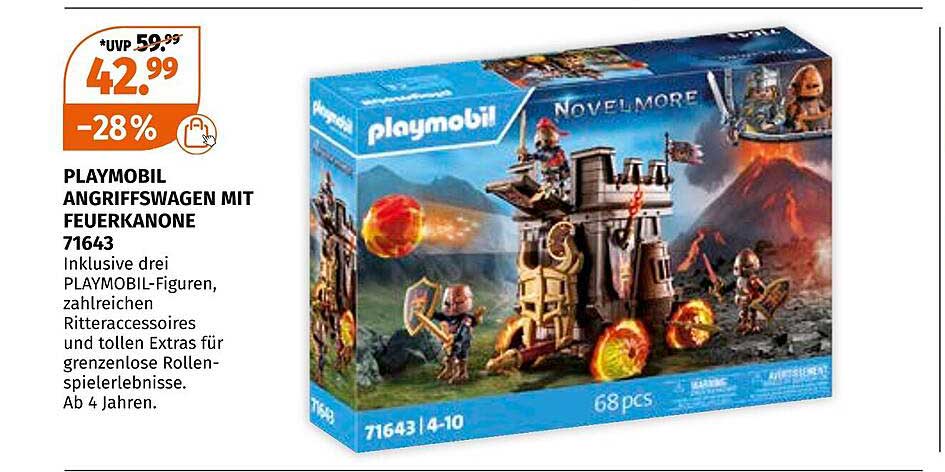 PLAYMOBIL ANGRIFFSWAGEN MIT FEUERKANONE 71643