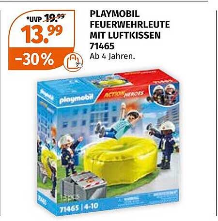 PLAYMOBIL FEUERWEHRLEUTE MIT LUFTKISSEN 71465