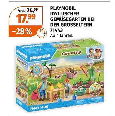 PLAYMOBIL IDYLLISCHER GEMÜSEGARTEN BEI DEN GROSS ELTERN 71443