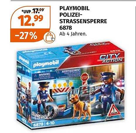 PLAYMOBIL POLIZEI-STRASSENSPERRE 6878