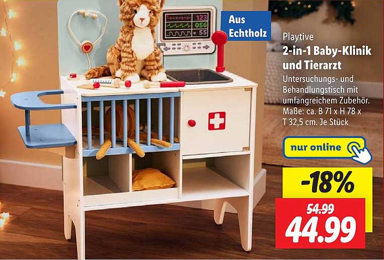 Playtive 2-in-1 Baby-Klinik und Tierarzt