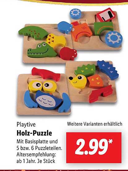 Playtive Holz-Puzzle