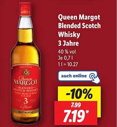 Queen Margot Blended Scotch Whisky 3 Jahre