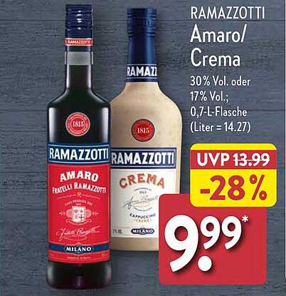 RAMAZZOTTI Amaro/Crema