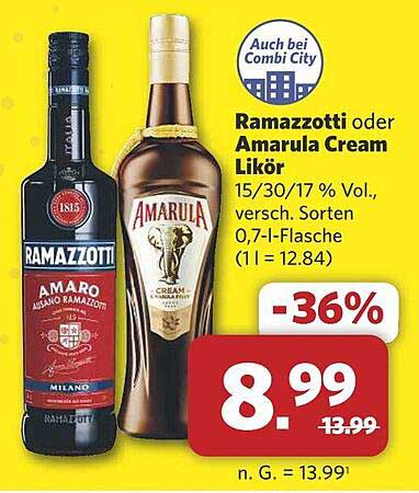 Ramazzotti oder Amarula Cream Likör