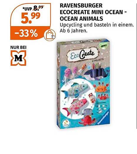 Ravensburger EcoCreate Mini Ocean - Ocean Animals