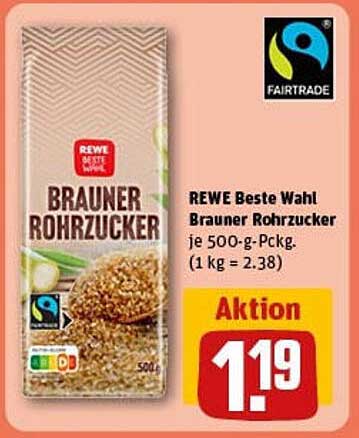 REWE Beste Wahl Brauner Rohrzucker