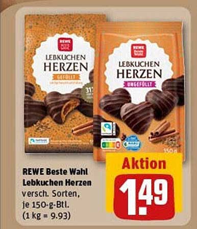 REWE Beste Wahl Lebkuchen Herzen